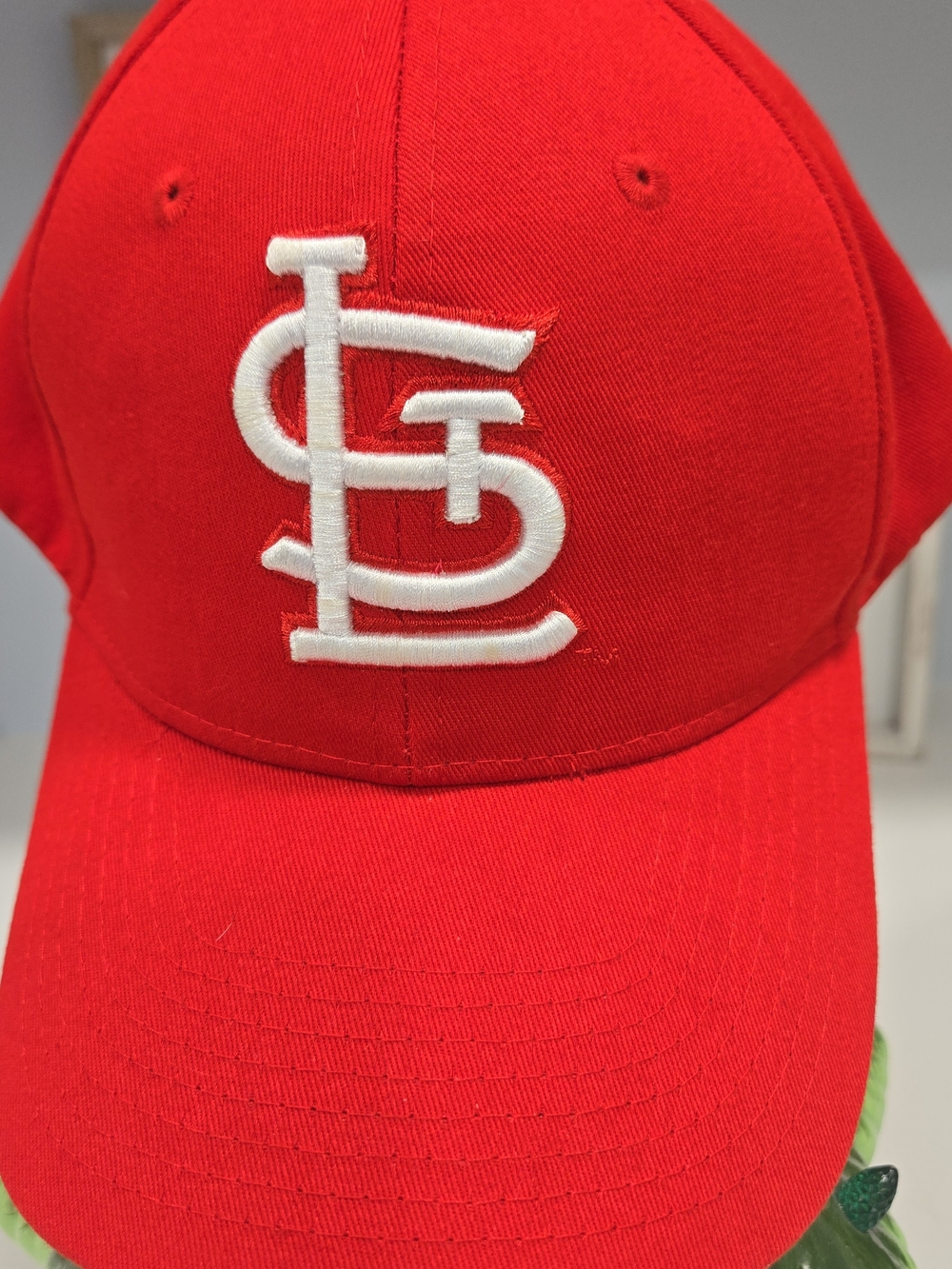 St. Louis Red Baseball Cap with White Embroidered Logo